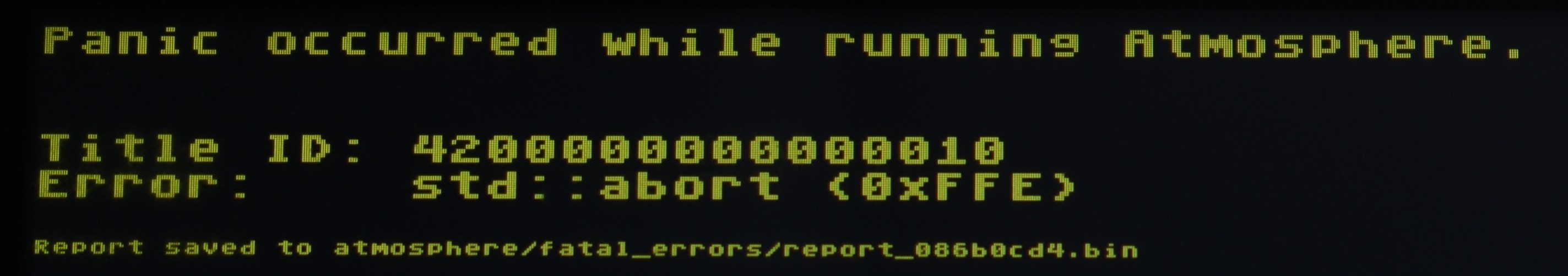 Visual for ldn_mitm crash hekate